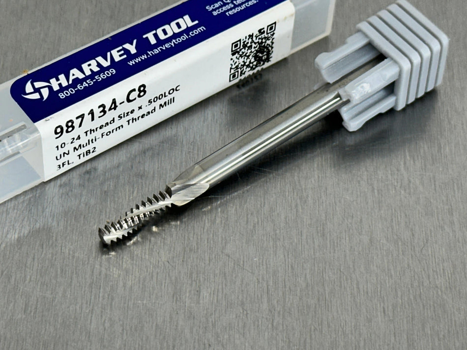 Harvey 10-24 Carbide Thread Mill Multi-Form Milling Cutter 987134-C8