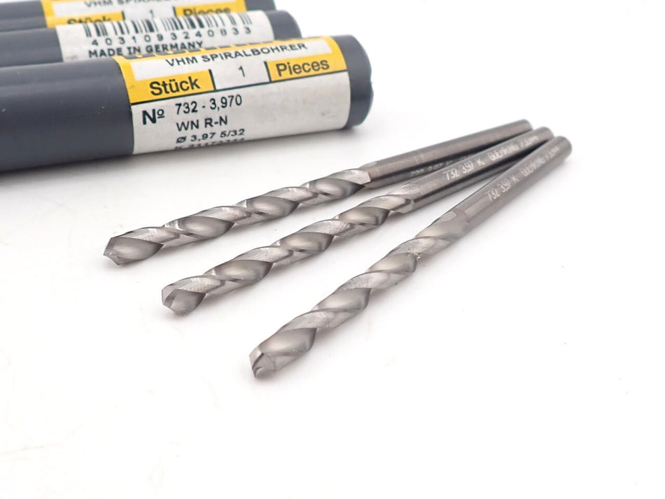 Guhring 5/32" Carbide Drill Jobber 732 Series (Qty. 3)