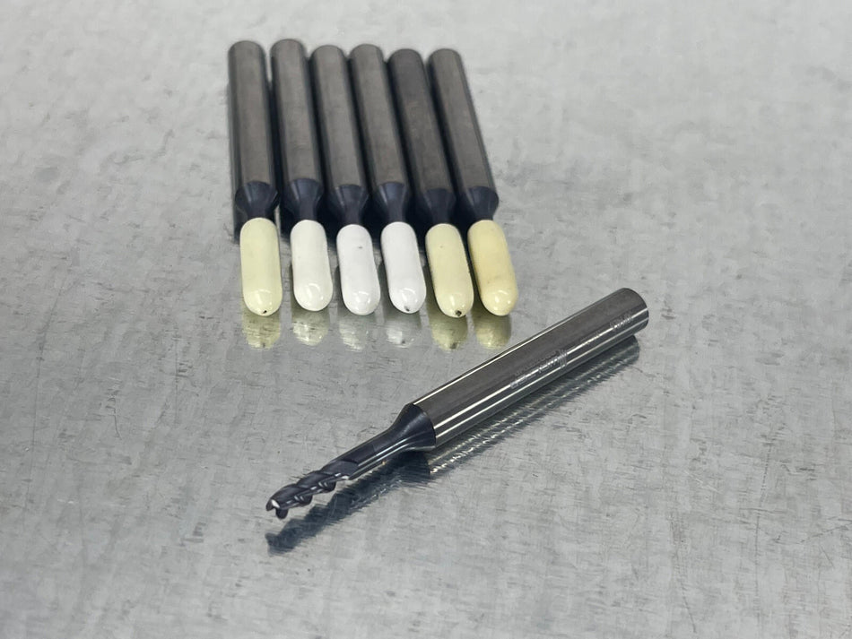 (7) Walter 3mm Carbide End Mill Prototyp 0.2mm Radius, 8mm LOC, 6mm Shank