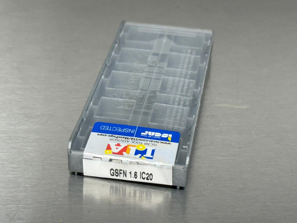 Iscar GSFN 1.6 IC20 Carbide Insert (Pack of 10)