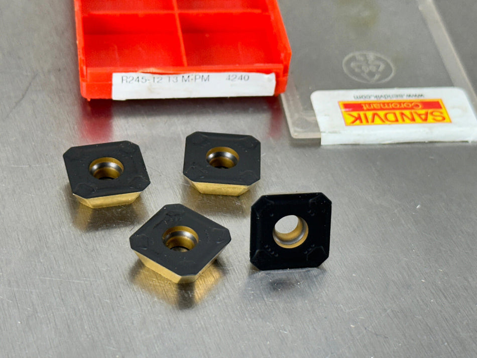 Sandvik R245-12 T3 M-PM 4240 Carbide Insert (Pack of 4)