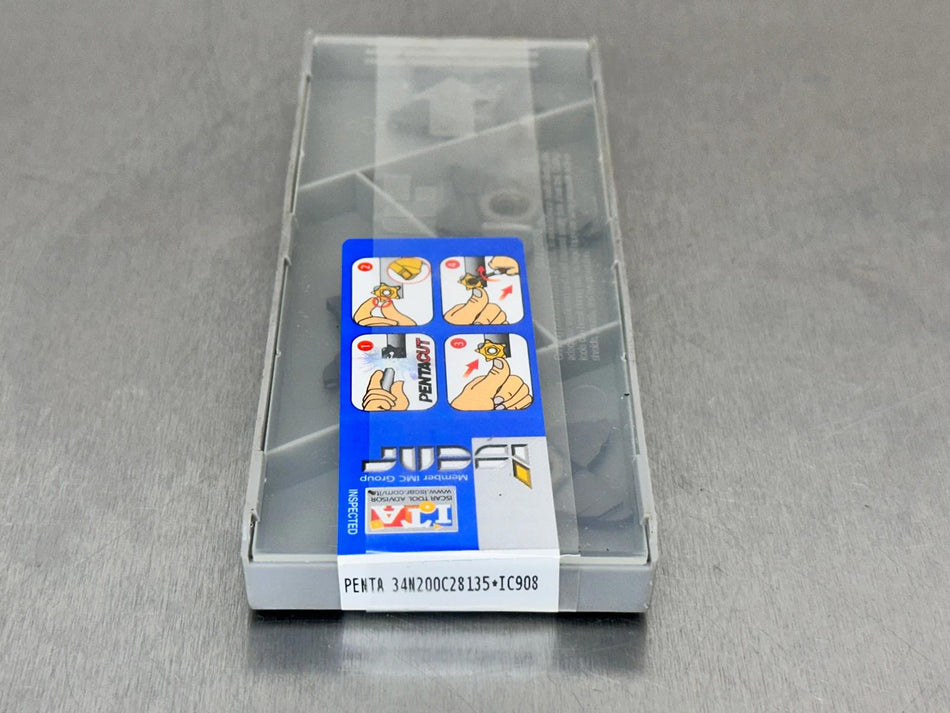 Iscar PENTA 34N200C28135 IC908 Carbide Insert (Box of 4)