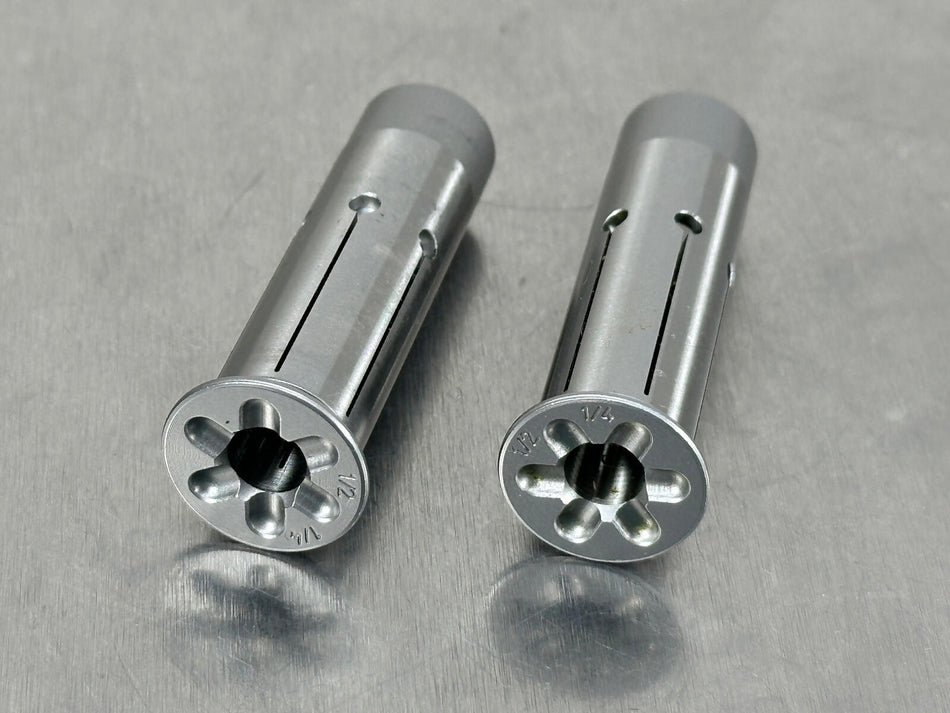 (2) Schunk 1/2" OD x 1 4 ID Intermediate Sleeve Chuck Collet GZB-S 224378