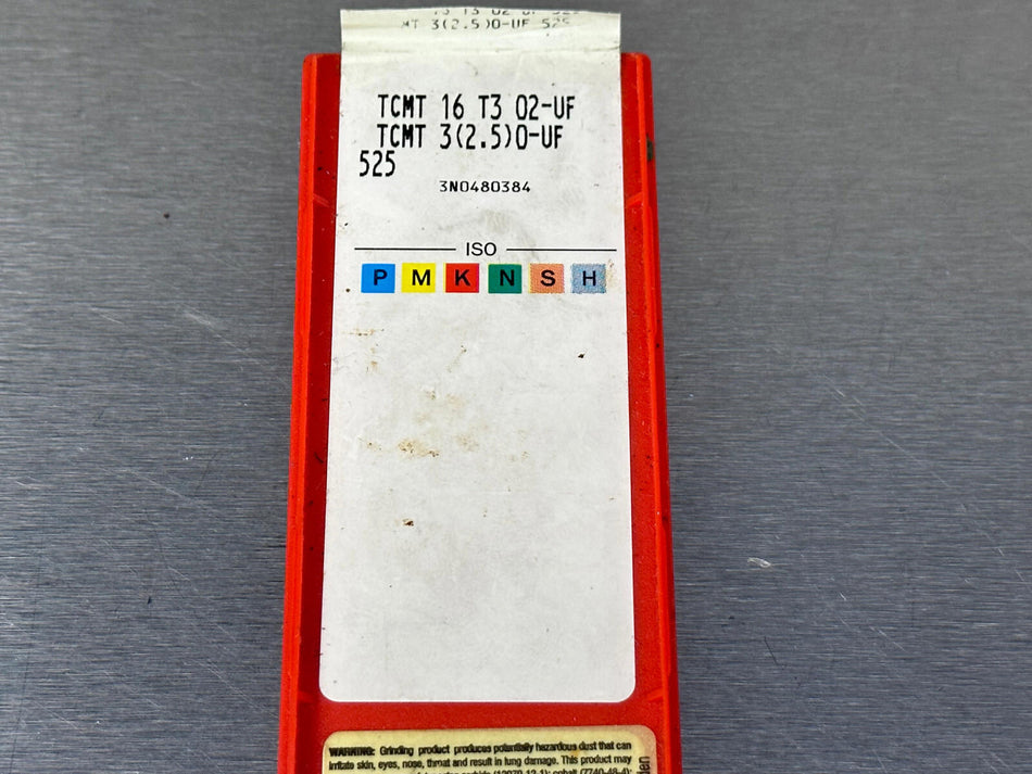 Sandvik TCMT 3(2.5)0-UF 525 Carbide Insert 16 T3 02-UF (Pack of 10)
