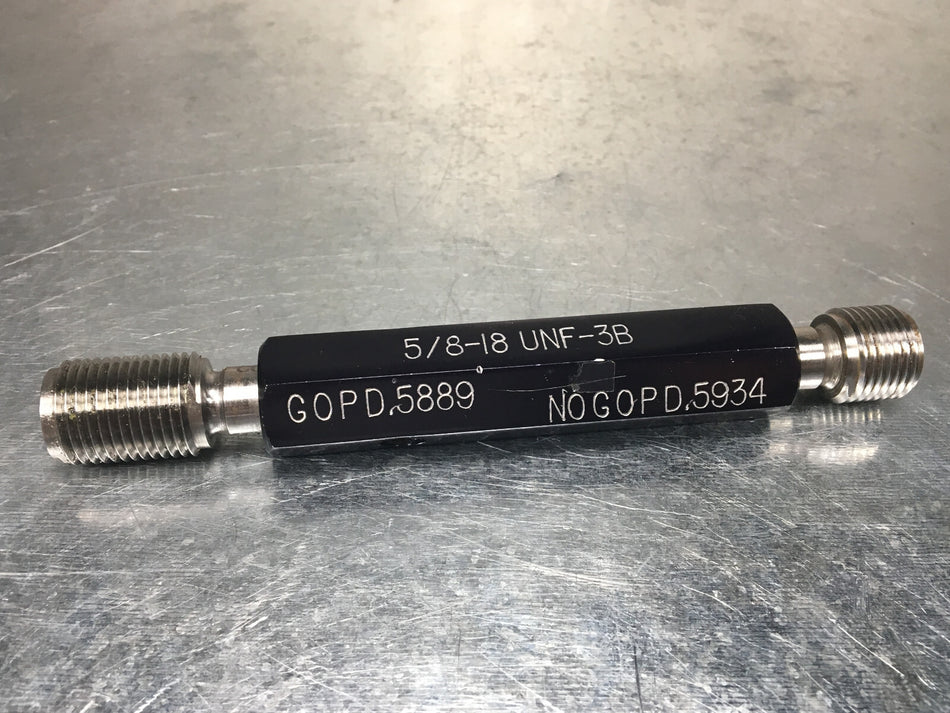 Pennoyer Dodge 5/8-11 UNC-3B Thread Plug Gage GO PD .5660 NOGO PD .5714