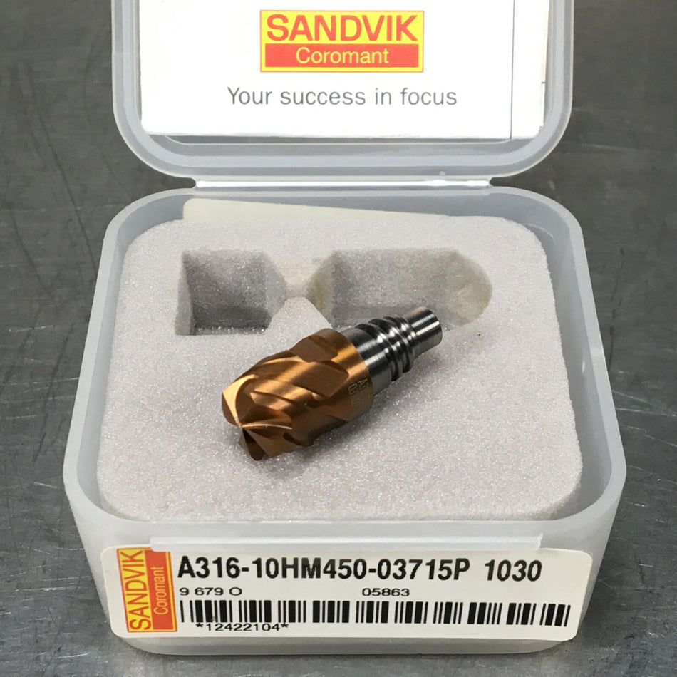 Sandvik A316-10HM450-03715P Carbide CoroMill 316 Face Mill Head 3/8"
