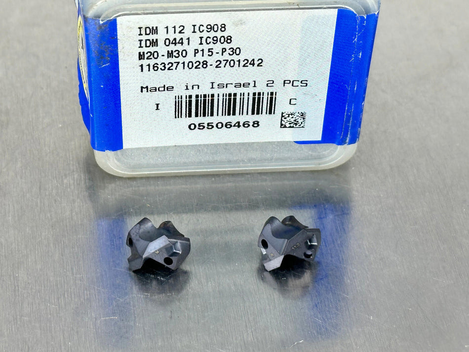 Iscar IDM 0441 IC908 Carbide Insert ChamDrill IDM 112 Tip (Pack of 2)