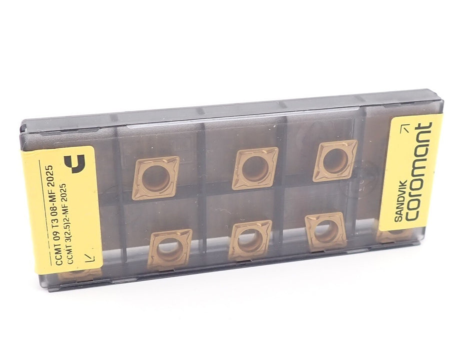 Sandvik CCMT 3(2.5)2-MF 2025 Carbide Insert 09 T3 08-MF (Pack of 10)