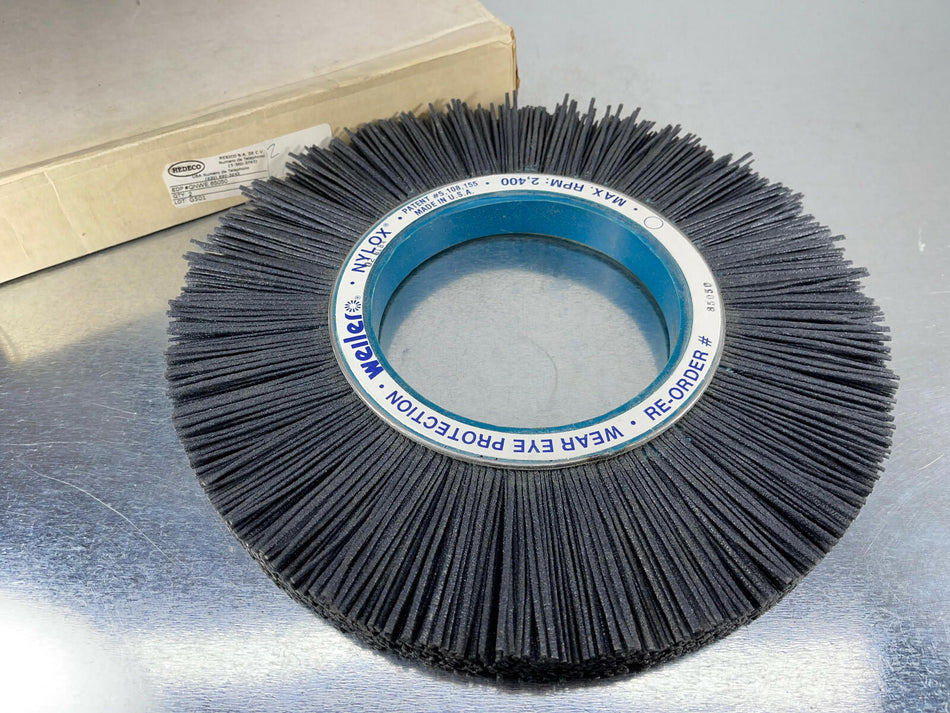Weiler 85050 12" Nylox Wheel 80 Grit 5-1/4" Abror Hole