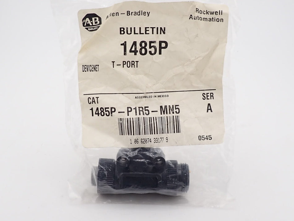 Allen Bradley 1485P-P1R5-MN5 DeviceNet T-Connector 5-Pin