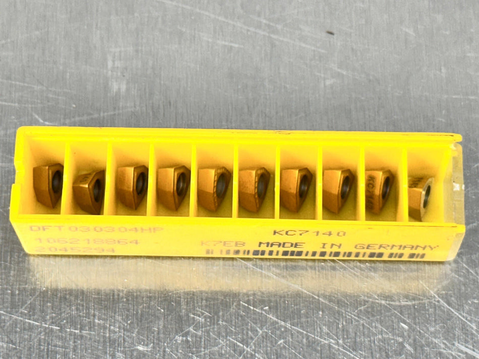 Kennametal DFT030304HP KC7140 Carbide Insert (Pack of 10)