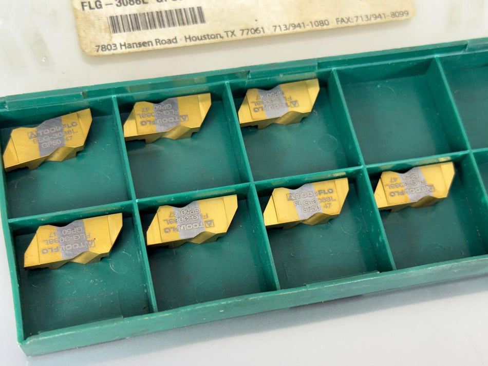 Tool-Flo FLG-3088L GP50 Carbide Insert Grooving Top Notch (Pack of 7)