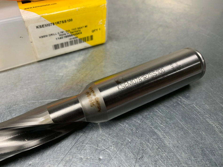 Kennametal .7813" Indexable Drill Body 7xD Coolant KSEM0781R7SS100 (1519265)