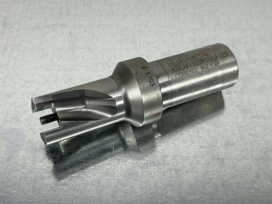 Kennametal 1.103" Indexable Drill Body Coolant Thru KSEM1103R1SSF125