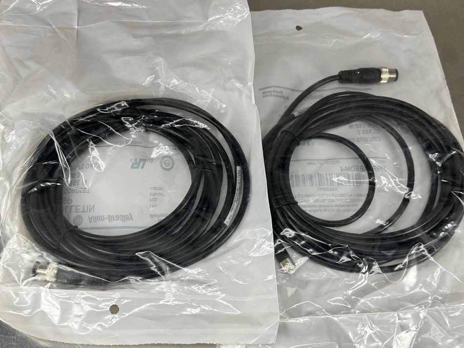 (2) Allen Bradley 889P-F4BBDM-4 Cordset Pico QD Cable 4-Pin Class 2