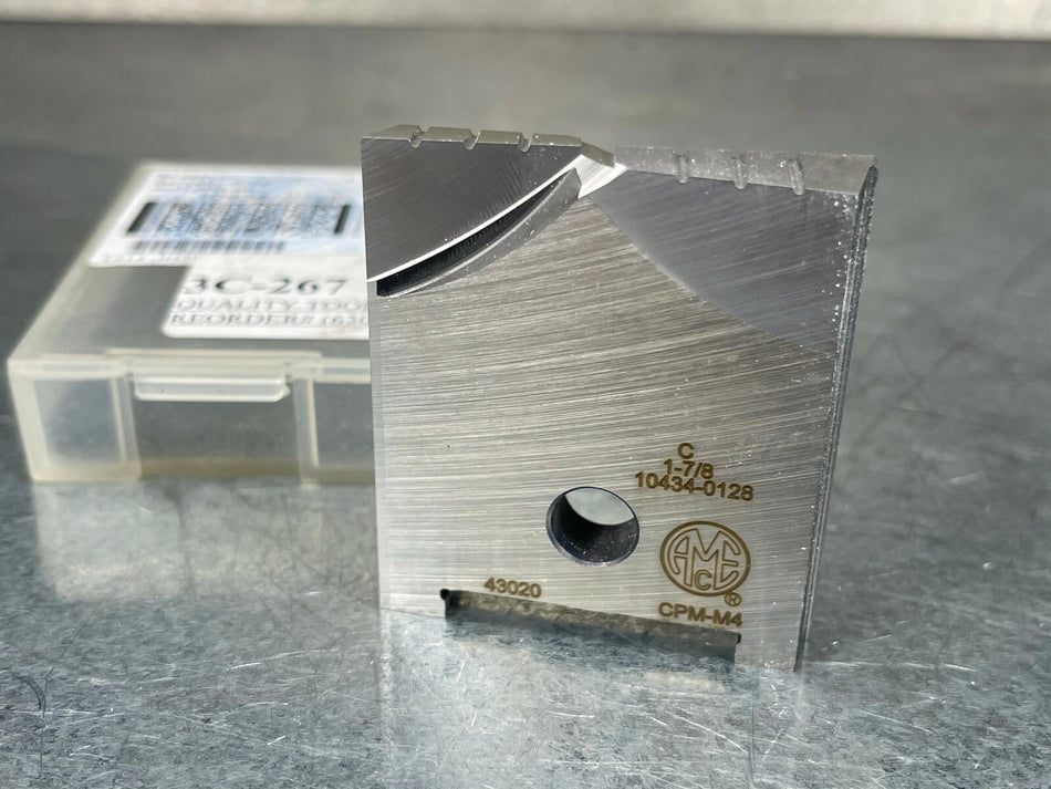 AMEC 1-7/8" Spade Drill Insert Flat Bottom CPM-4 HSS Series C 10434-0128