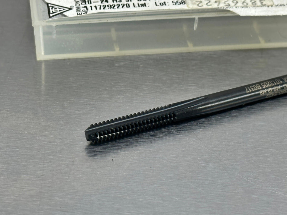 (5) Vermont 10-24 Tap Bottom H3 3 Flute 3" OAL Black Oxide Long