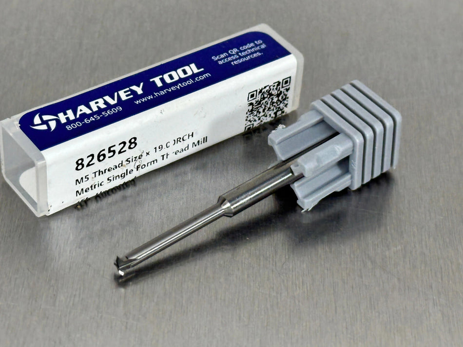 Harvey M5 Carbide Thread Mill Single Form Milling Cutter 826528
