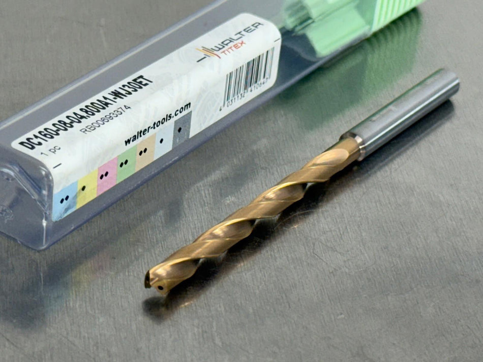 Walter 4.8mm Carbide Drill 8xD Coolant Xtreme Evo DC160-08-04.800A1-WJ30ET