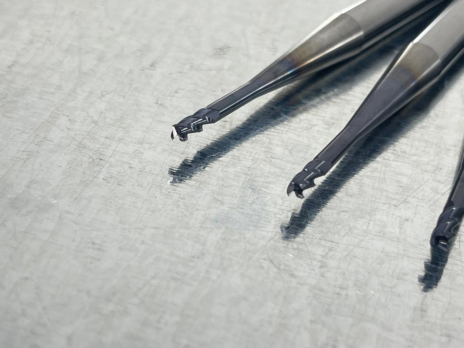 (4) Walter 3mm Carbide End Mill Prototyp 0.2mm Radius, 6mm LOC, 8mm Shank