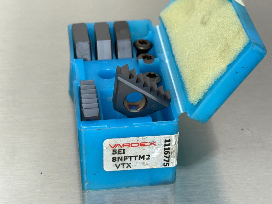 Vardex 5EI 8NPT TM2 VTX Carbide Insert Threading (Pack of 5)