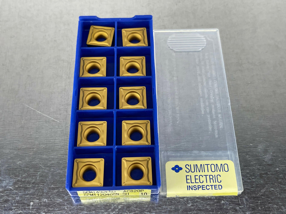 Sumitomo SCMT432ESU AC820P Carbide Insert SCMT120408N-SU (Pack of 10)