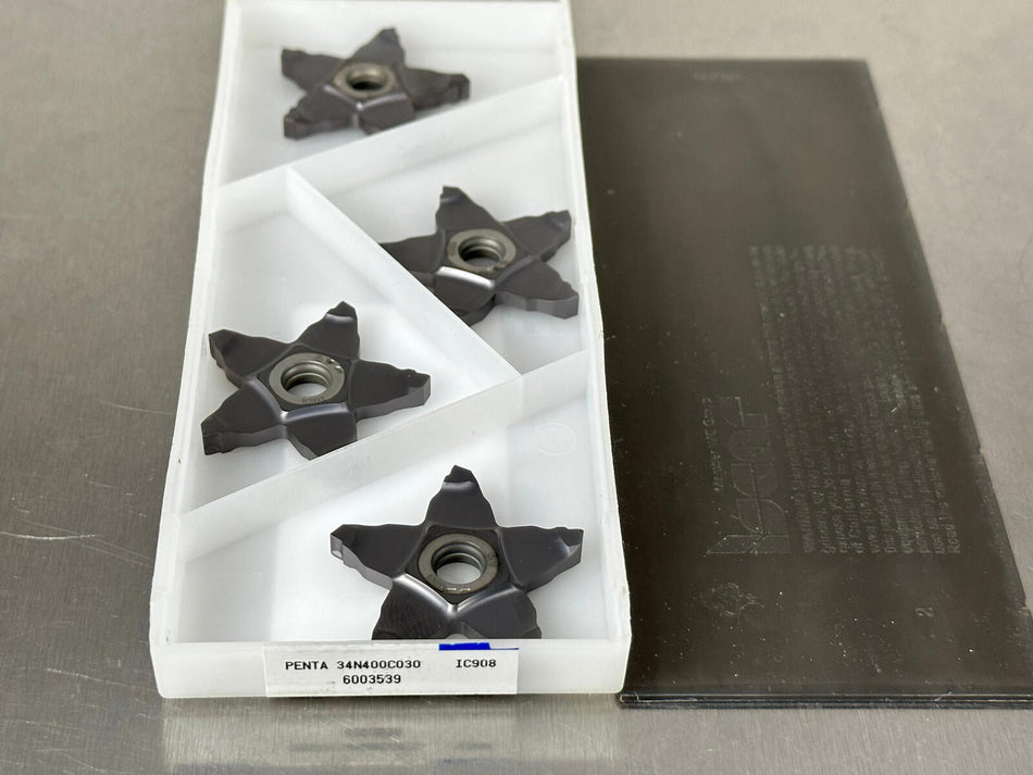 Iscar PENTA 34N400C030 IC908 Carbide Insert (Pack of 4)