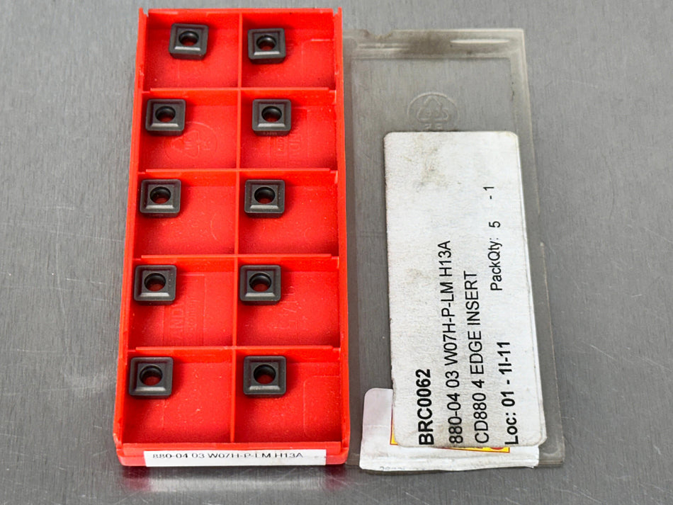 Sandvik 880-04 03 W07H-P-LM H13A Carbide Insert (Pack of 10)