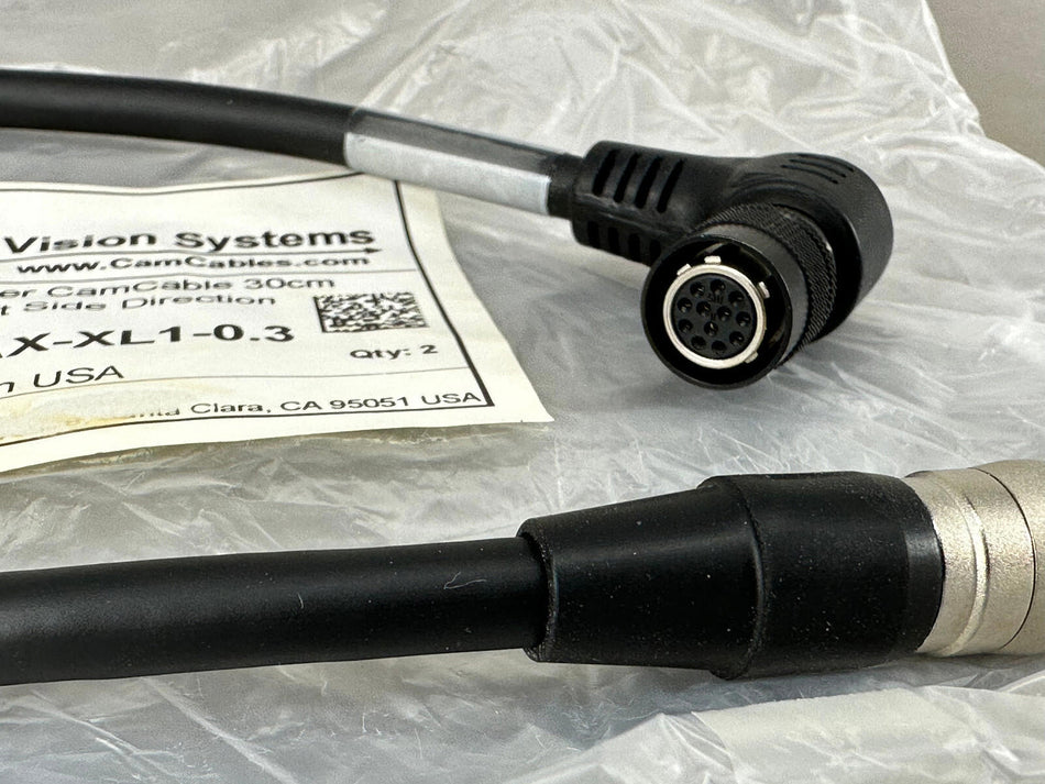 FC Vision Systems SFCC-AX-XL1-0.3 Cam Cable Molded L Style Female to Male Jack