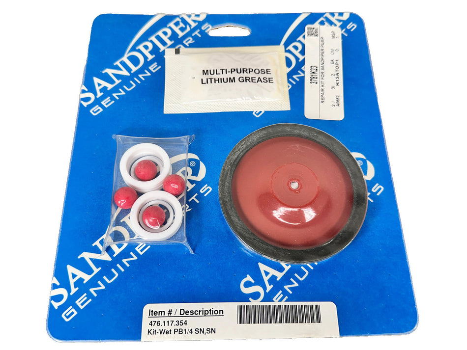 Sandpiper 476.117.354 Diaphragm Pump Repair Kit Wet End 7/6/2020