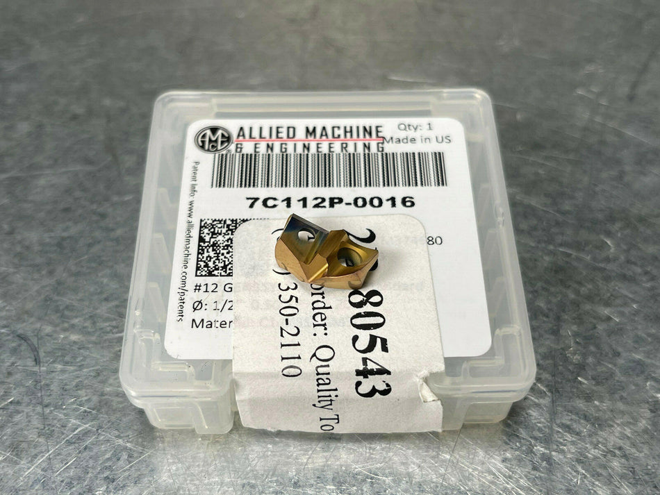 AMEC 1/2" Carbide Spade Drill Insert 12 GEN3 XT C1 Gen3Sys 7C112P-0016