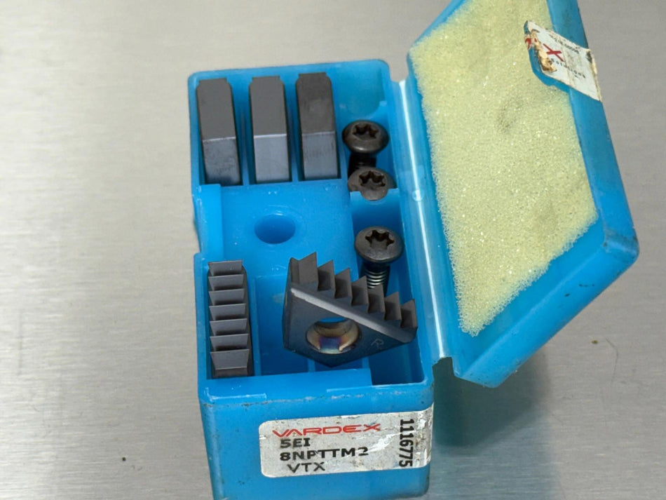 Vardex 5EI 8NPT TM2 VTX Carbide Insert Threading (Pack of 5)