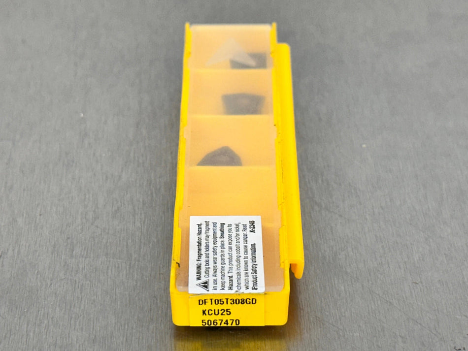 Kennametal DFT05T308GD KCU25 Carbide Insert (Pack of 4)