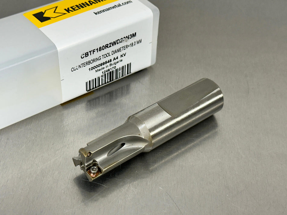Kennametal Indexable Counterbore 18mm Endmill CBTF180R2WD20N3M