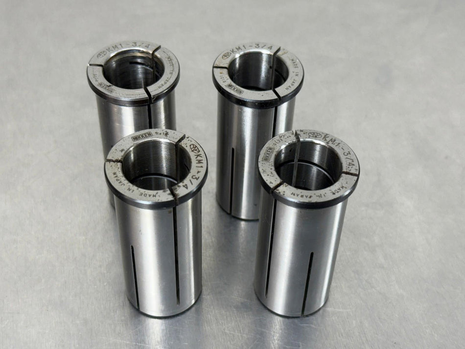 Nikken KM Collet Sleeve 3/4" ID x 1" OD Hydraulic Milling Chuck KM1-3/4 (4 pcs)