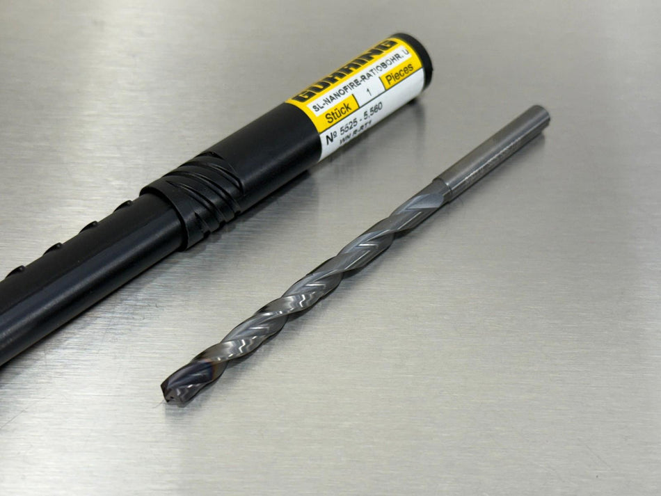 Guhring 7/32" Solid Carbide Drill Coolant Through 12xD 5525 RT100U