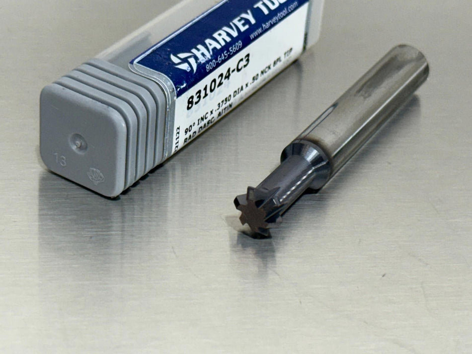 Harvey 3/8" Carbide Double Angle Shank Cutter 90° Included 831024-C3