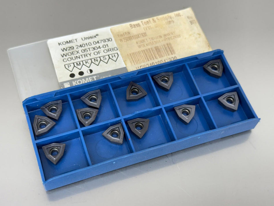 Komet W29 24010.047930 BK7930 Carbide Insert WOEX 05T304-01 (Pack of 12)