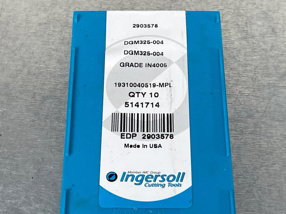 Ingersoll DGM325-004 IN4005 Carbide Insert 2903578 (Pack of 6)