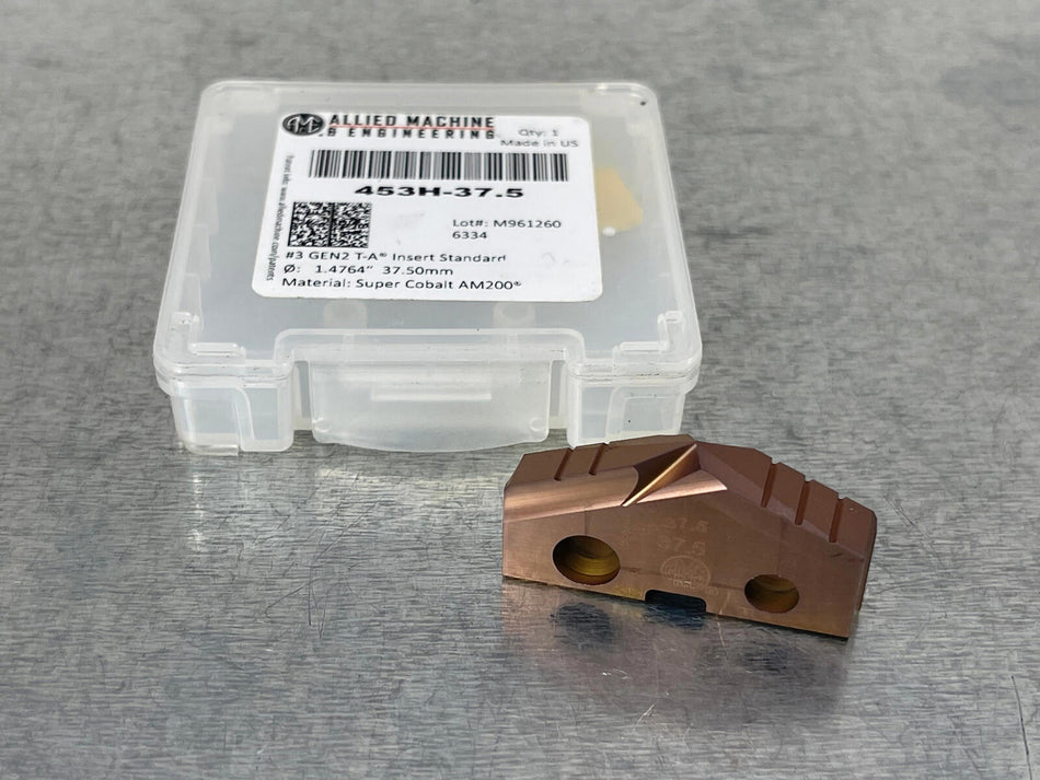 AMEC 453H-37.5 Spade Drill Insert Cobalt 37.5mm Allied #3 TA (Pack of 1)