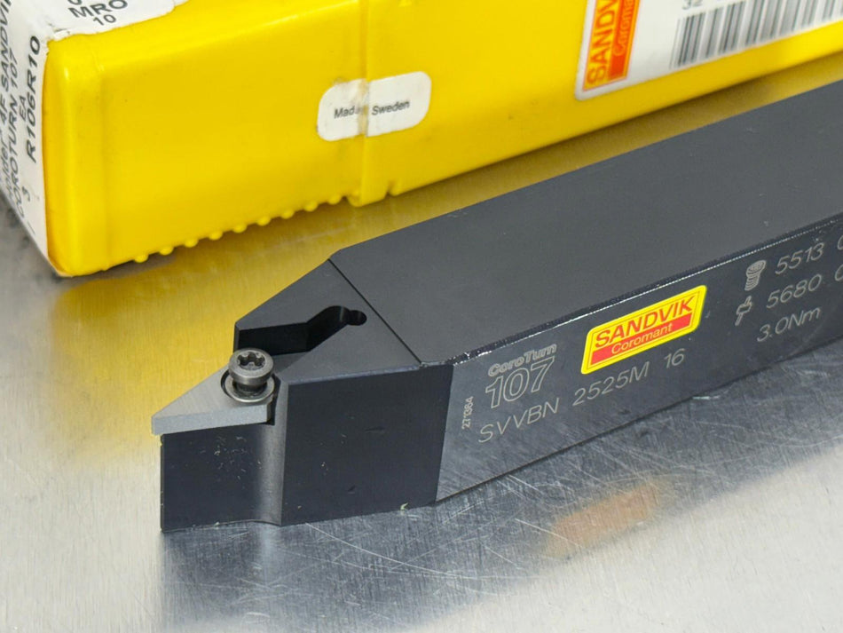 Sandvik SVVBN 2525M 16 Indexable Tool Holder Turning VBMT Insert 25mm