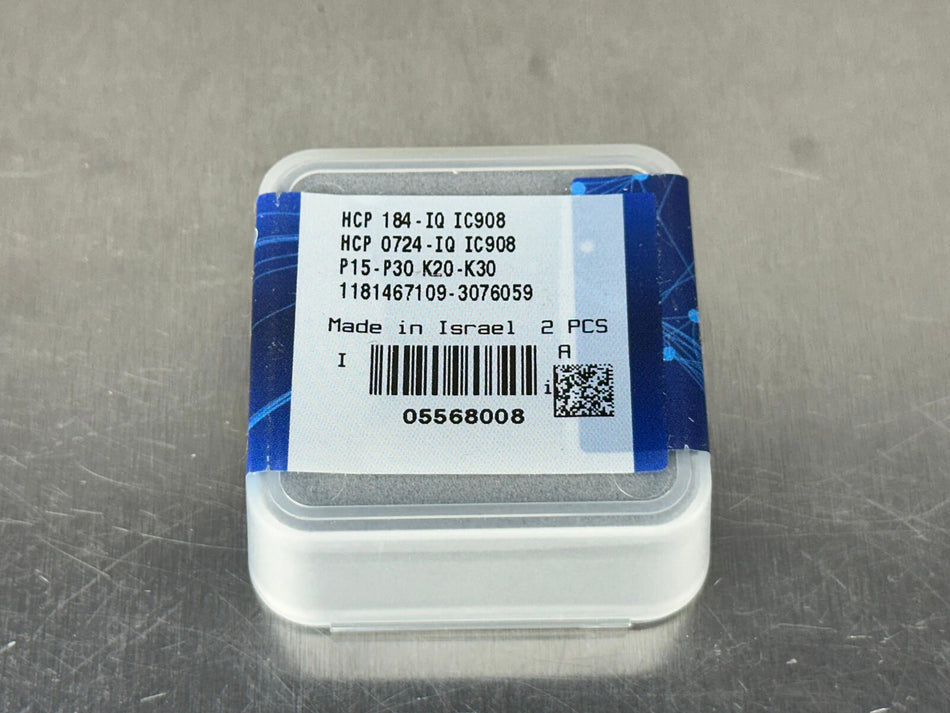 Iscar HCP 0724-IQ IC908 SumoCham Carbide Drill Insert 184-IQ (Pack of 2)
