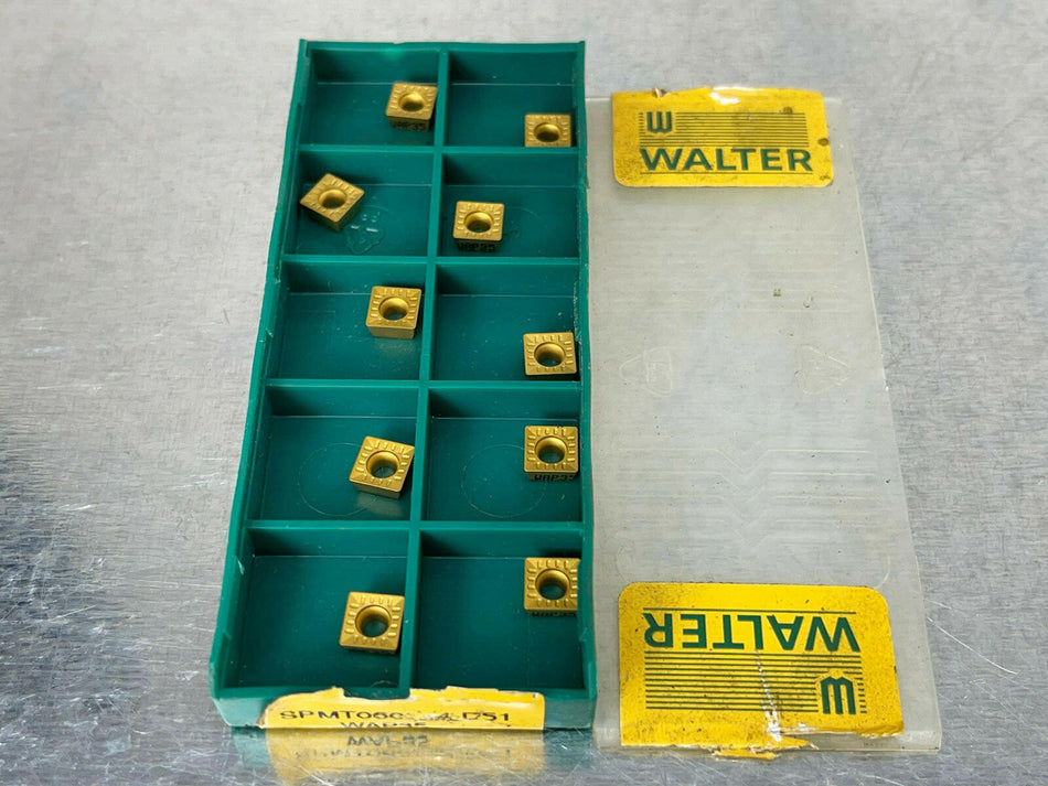 Walter SPMT060304-D51 WAP35 Carbide Inserts (Pack of 10)