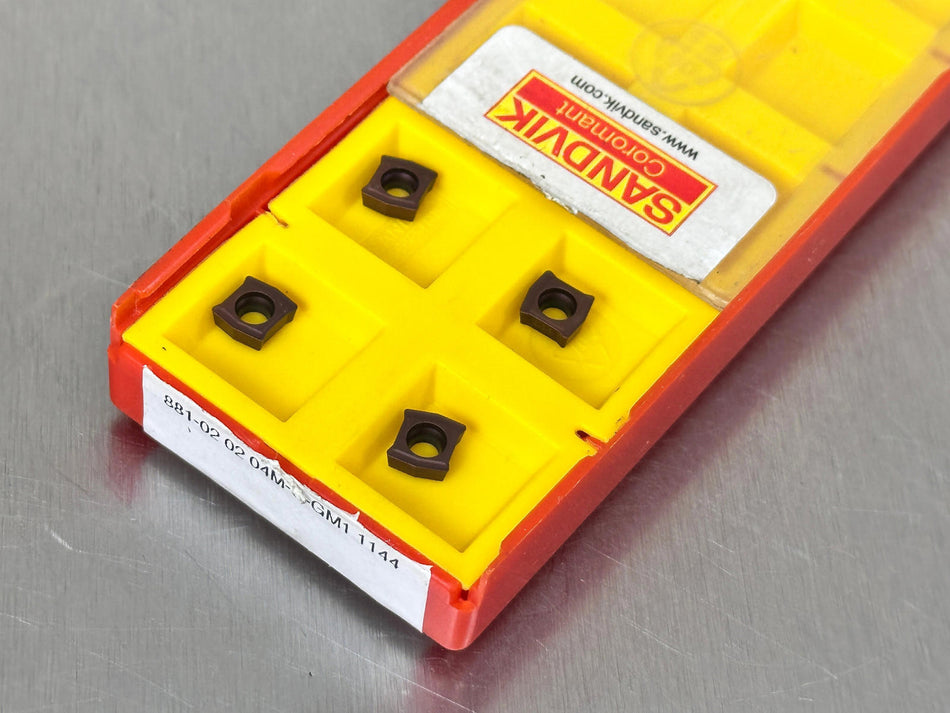 Sandvik 881-02 02 04M-C-GM1 1144 Carbide Insert (Pack of 4)