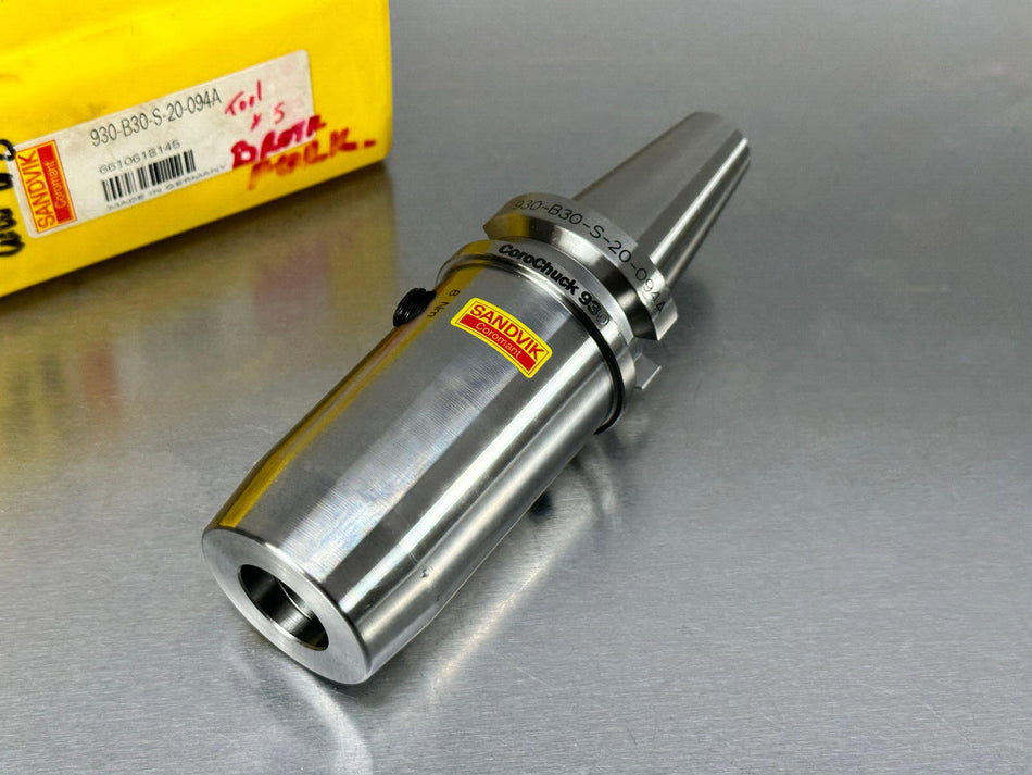 Sandvik BT30 Hyrdaulic Chuck Tool Holder 20mm CoroChuck 930-B30-S-20-094A