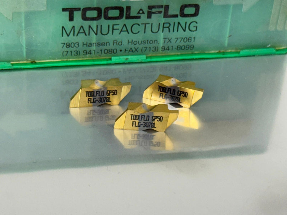 Tool-Flo FLG-3078L GP50 Carbide Insert Grooving Top Notch (Pack of 3)