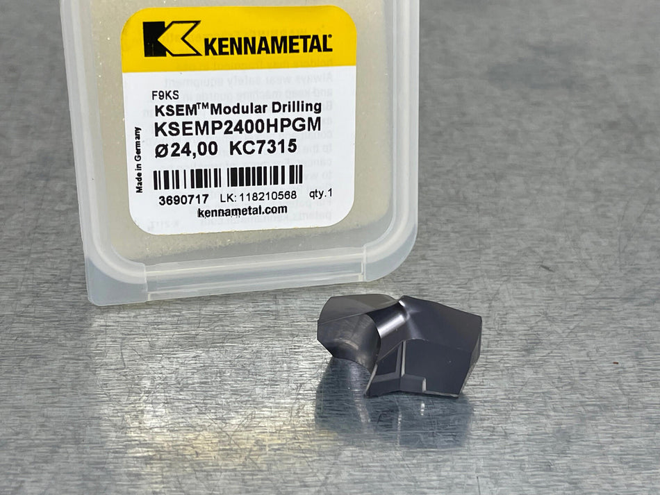 Kennametal KSEMP2400HPGM KC7315 Carbide Drill Insert 24mm KSEM 3690717
