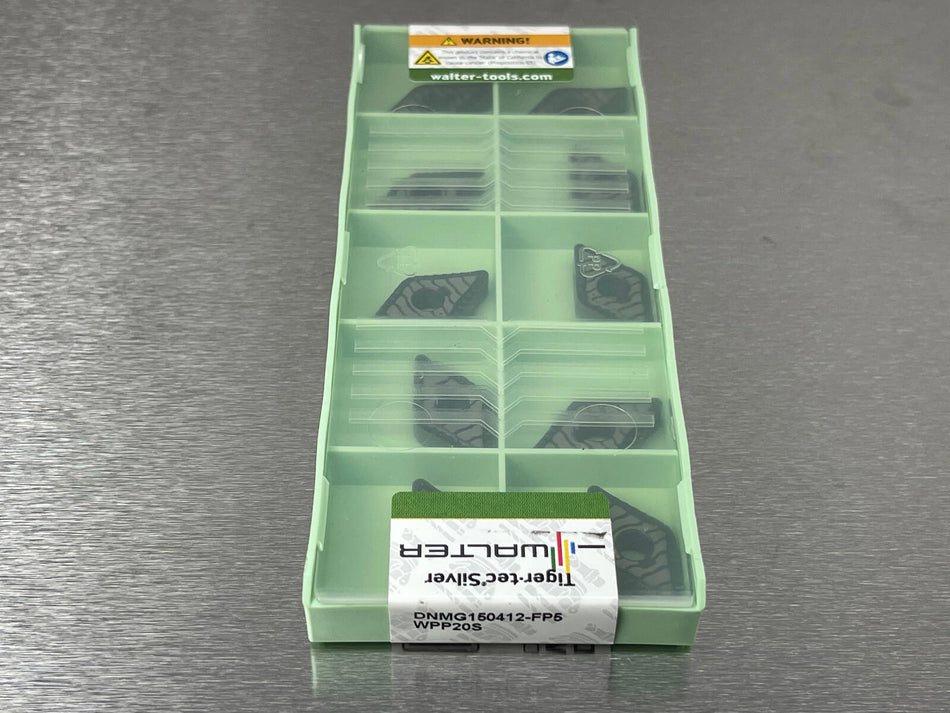 Walter DNMG 433-FP5 WPP20S Carbide Insert 150412-FP5 (Pack of 10)