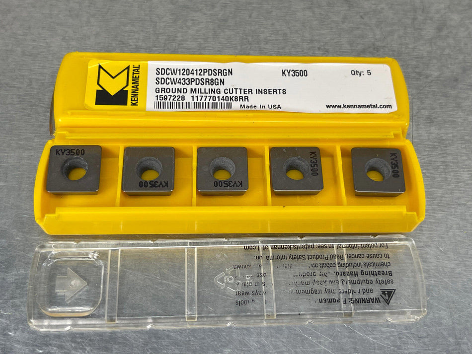 Kennametal SDCW 433 PDSR8GN KY3500 Ceramic Insert 120412PDSR8GN (Pack of 10)