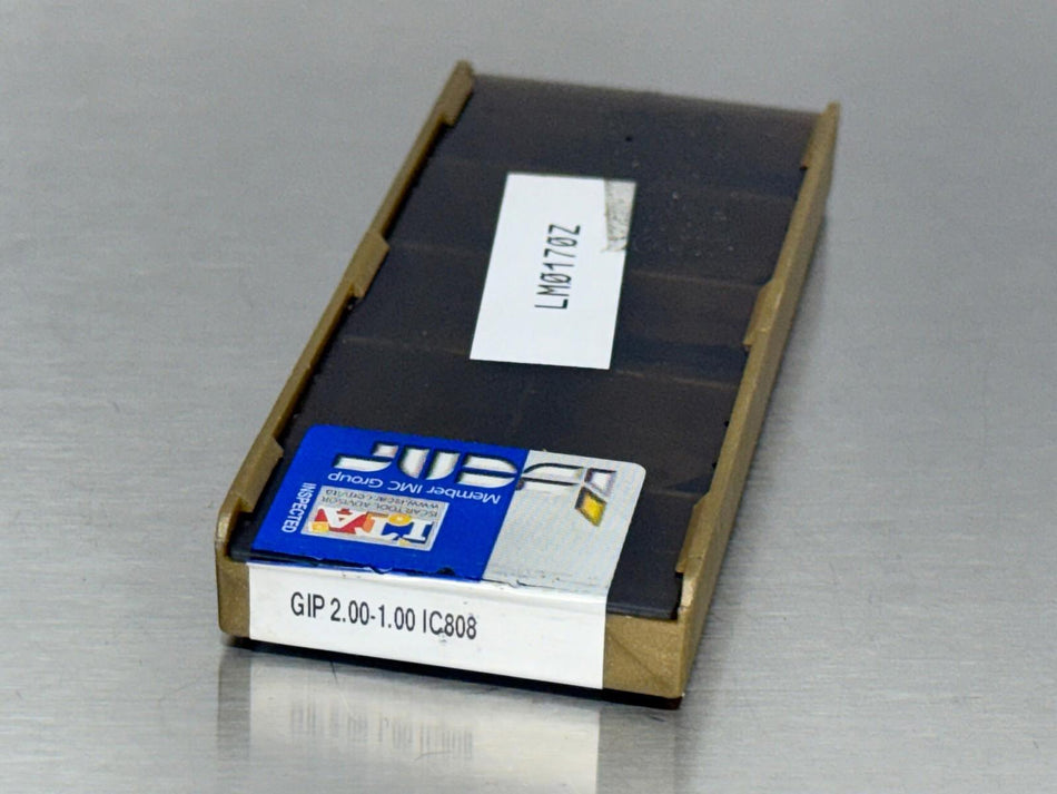 Iscar GIP 2.00-1.00 IC808 Carbide Insert 6404115 (Pack of 8)